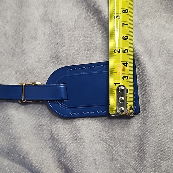Louis Vuitton Blue Smooth Mini Leather Luggage Tag Bag Charm Keychain. - Picture 6 of 6